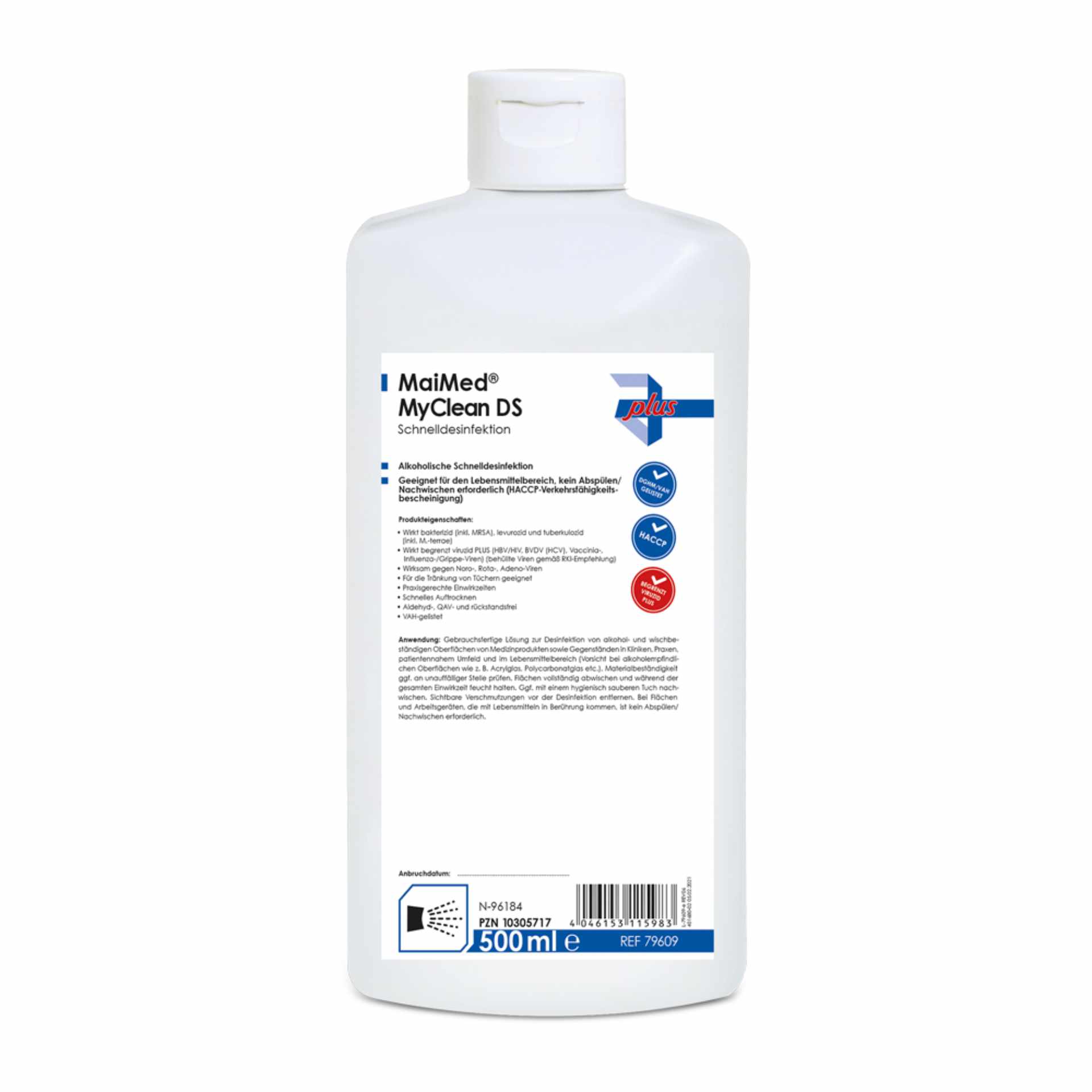 MaiMed® MyClean DS Neutral 500 ml MaiMed® MyClean DS Neutral 500 ml – VAH-gelistetes Flächendesinfektionsmittel